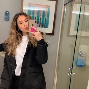 Women's Black Puffer Jacket with Hood